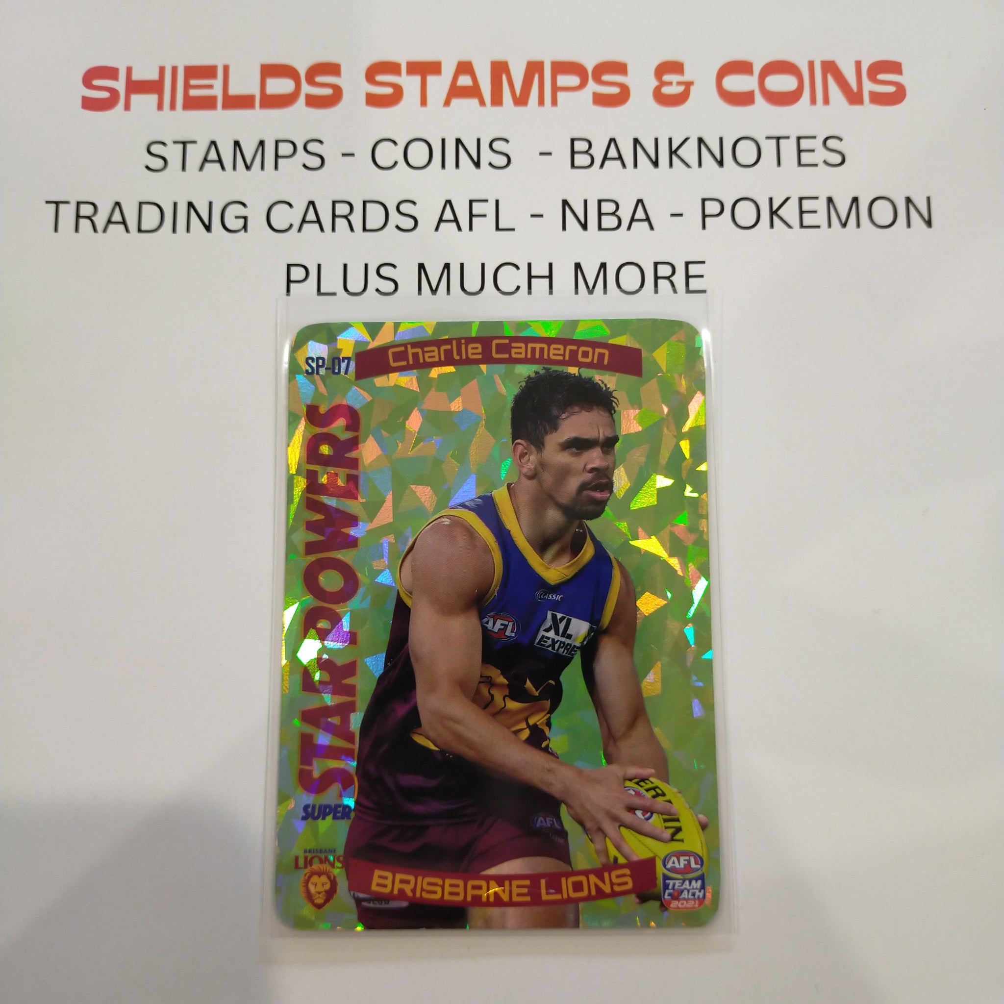 2021 AFL Teamcoach Green Star Powers Charlie Cameron Brisbane SP-07