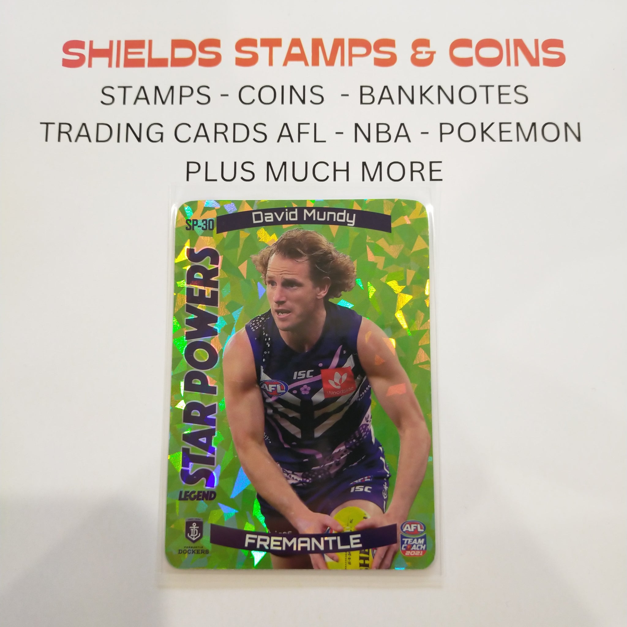 2021 AFL Teamcoach Green Star Powers David Mundy Fremantle SP-30