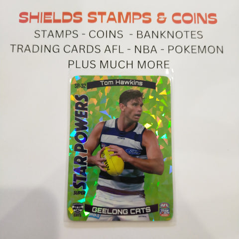 2021 AFL Teamcoach Green Star Powers Tom Hawkins Geelong SP-32