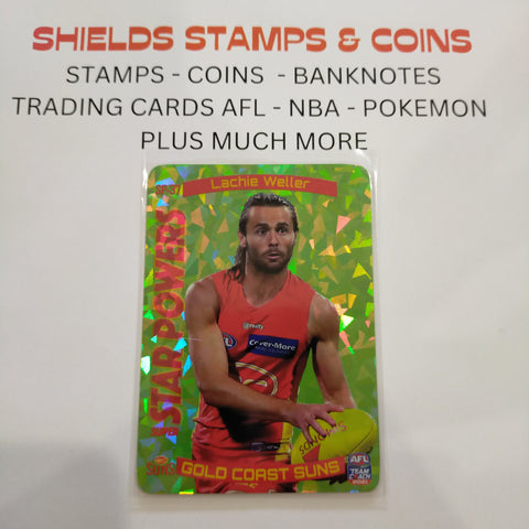 2021 AFL Teamcoach Green Star Powers Lachie Weller Gold Coast SP-37