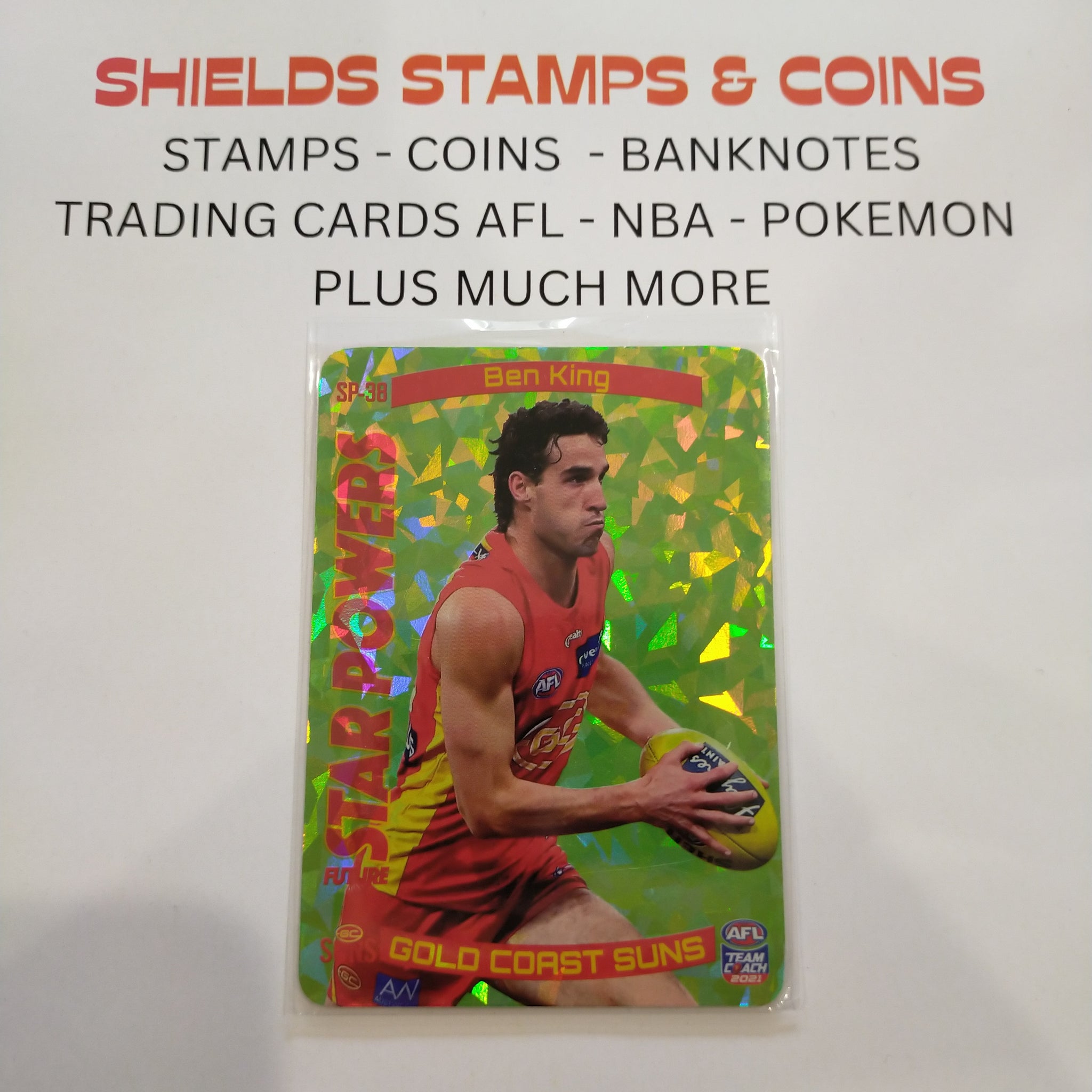 2021 AFL Teamcoach Green Star Powers Ben King Gold Coast SP-38