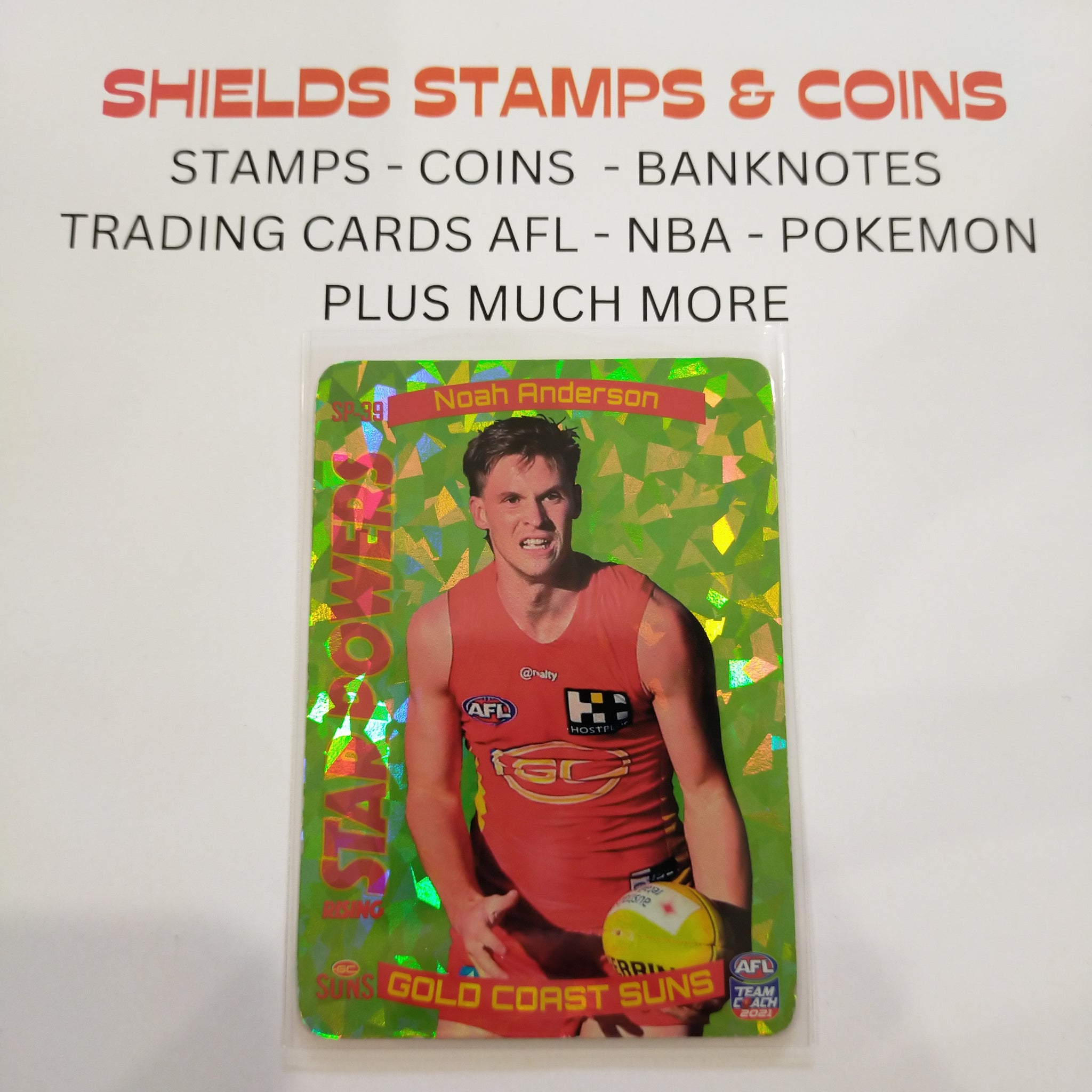 2021 AFL Teamcoach Green Star Powers Noah Anderson Gold Coast SP-39