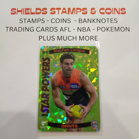 2021 AFL Teamcoach Green Star Powers Stephen Coniglio GWS SP-41