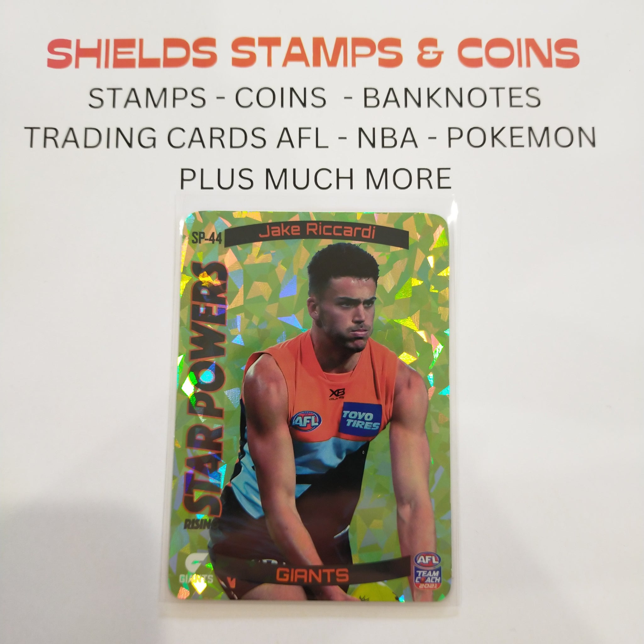 2021 AFL Teamcoach Green Star Powers Jake Riccardi GWS SP-44