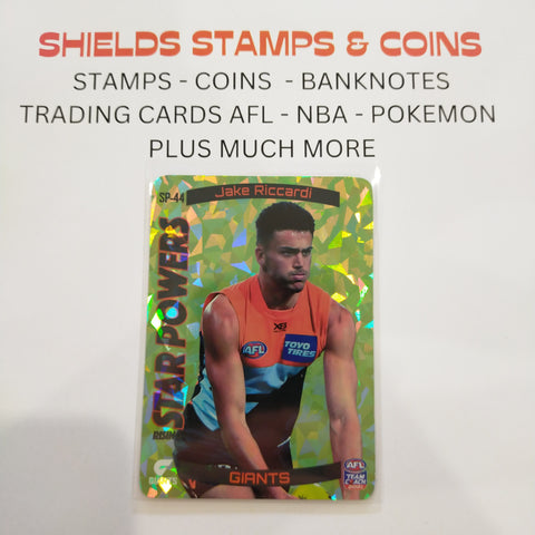 2021 AFL Teamcoach Green Star Powers Jake Riccardi GWS SP-44