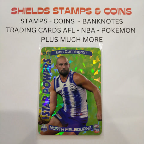 2021 AFL Teamcoach Green Star Powers Ben Cunnington North Melbourne SP-57
