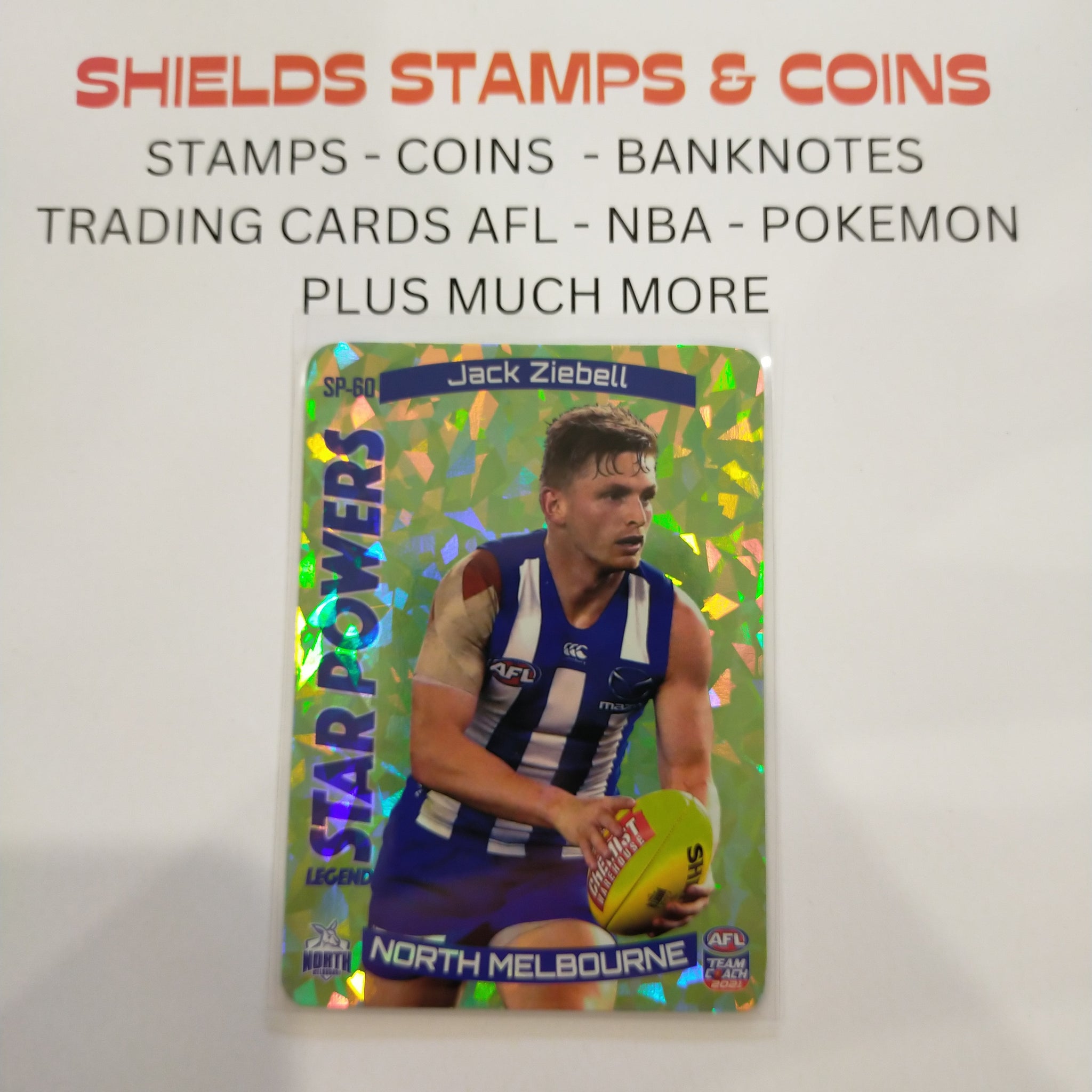 2021 AFL Teamcoach Green Star Powers Jack Ziebell North Melbourne SP-60