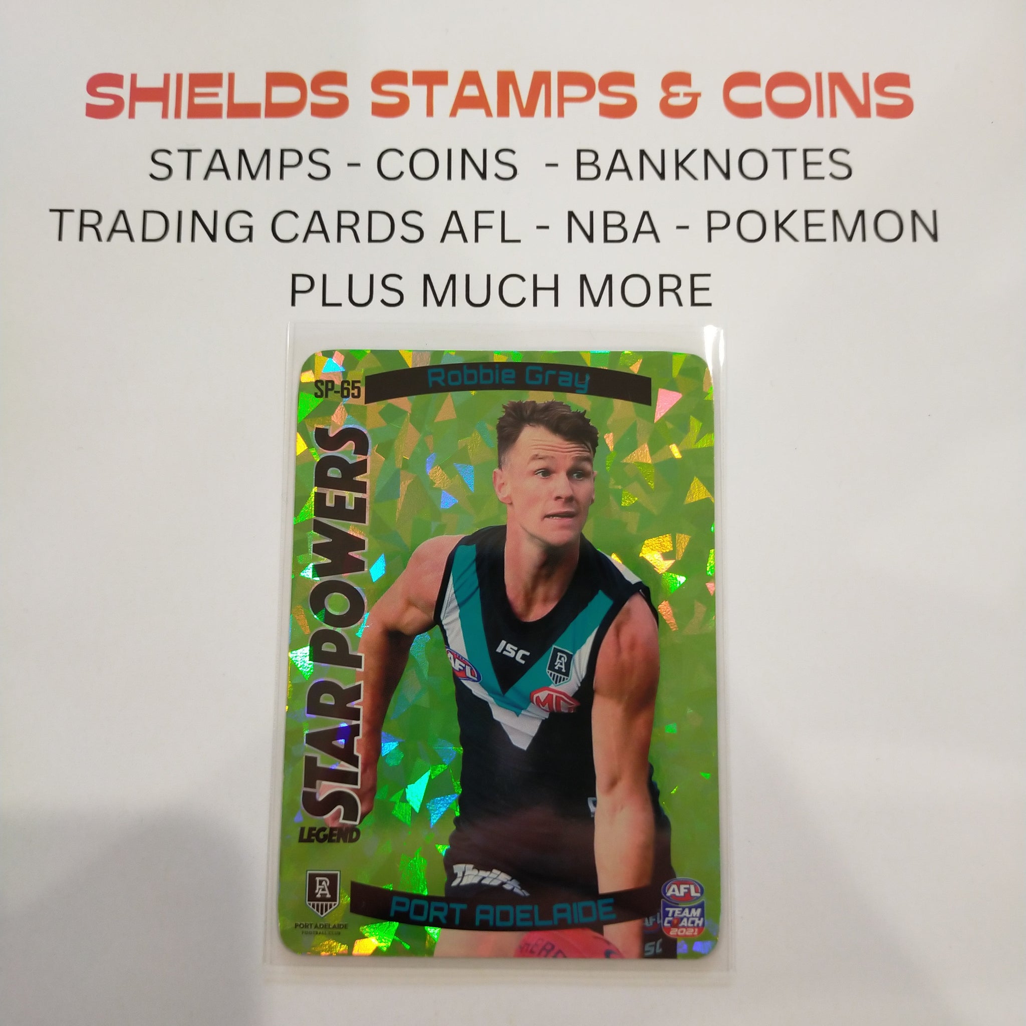 2021 AFL Teamcoach Green Star Powers Robbie Gray Port Adelaide SP-65