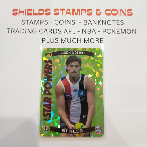 2021 AFL Teamcoach Green Star Powers Jack Steele St Kilda SP-71