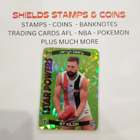 2021 AFL Teamcoach Green Star Powers Jarryn Geary St Kilda SP-75