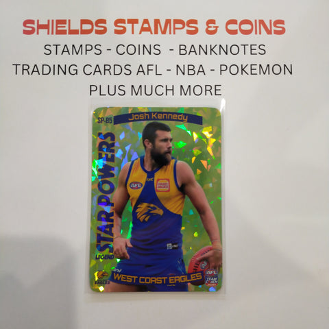 2021 AFL Teamcoach Green Star Powers Josh Kennedy West Coast SP-85