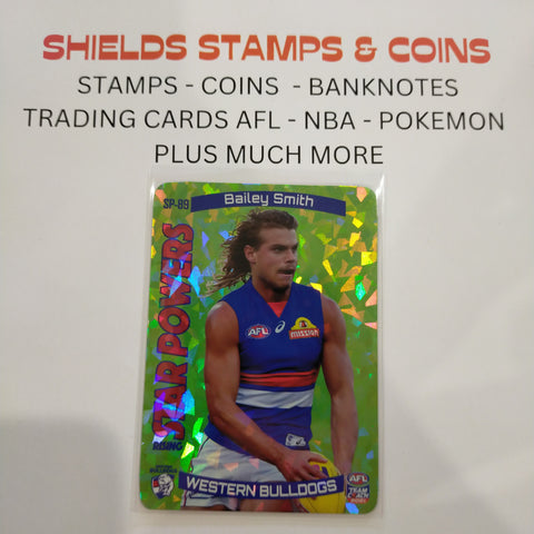 2021 AFL Teamcoach Green Star Powers Bailey Smith Western Bulldogs SP-89