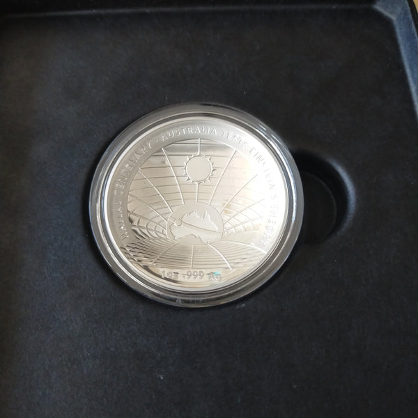 Australia 2022 RAM $5 Wallal Centenary Tests Einstein's Theory 1 oz Silver Domed Proof Coin