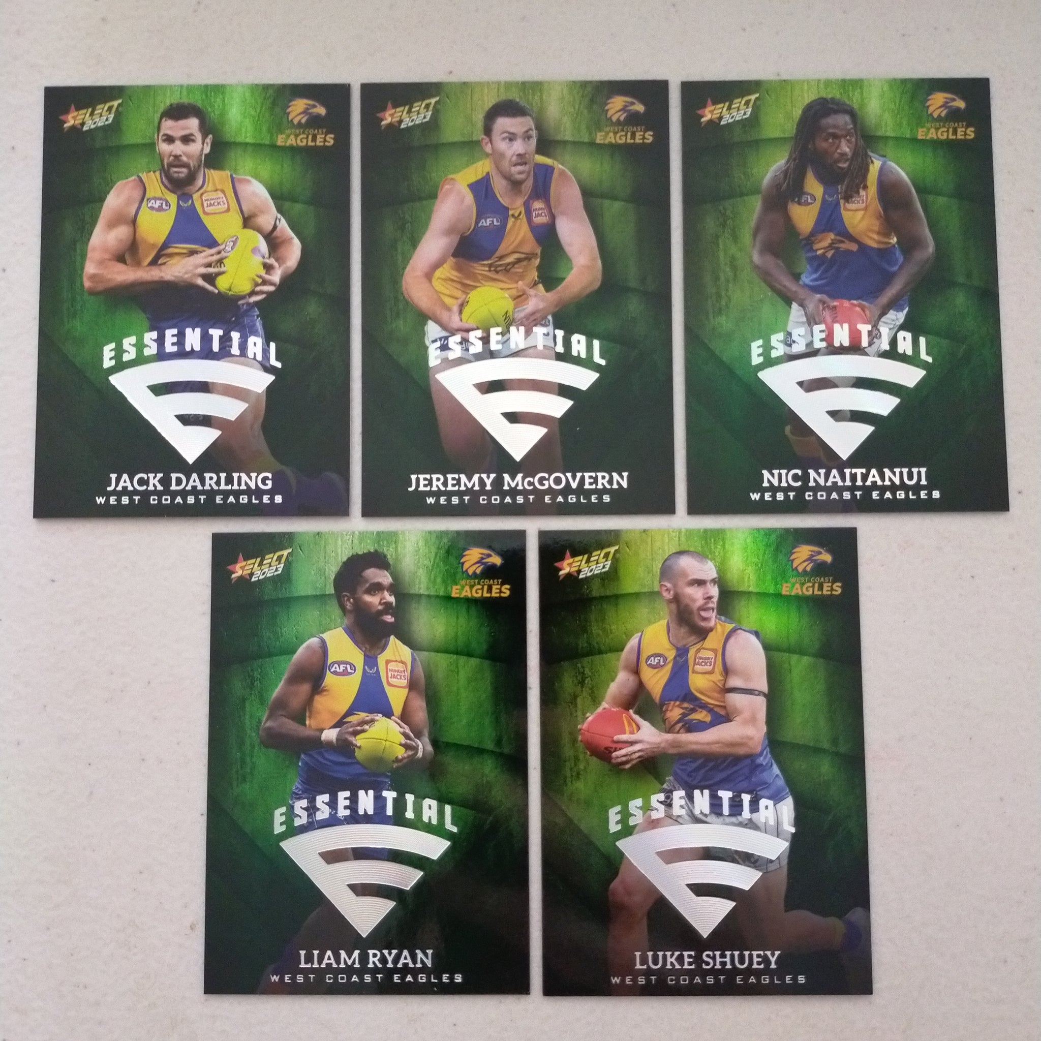 2023 Select Footy Stars Green Essential Team Set West Coast 178/250