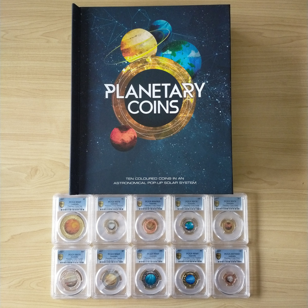 Australia 2017 Royal Australian Mint Planetary Coins 10 Coloured Coin ...