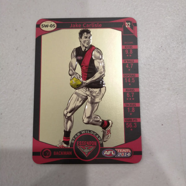 2014 Teamcoach Star Wildcard Jake Carlisle Essendon SW-05