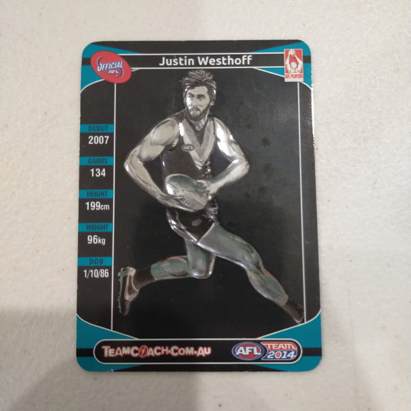 2014 Teamcoach Star Wildcard Justin Westhoff Port Adelaide SW-13