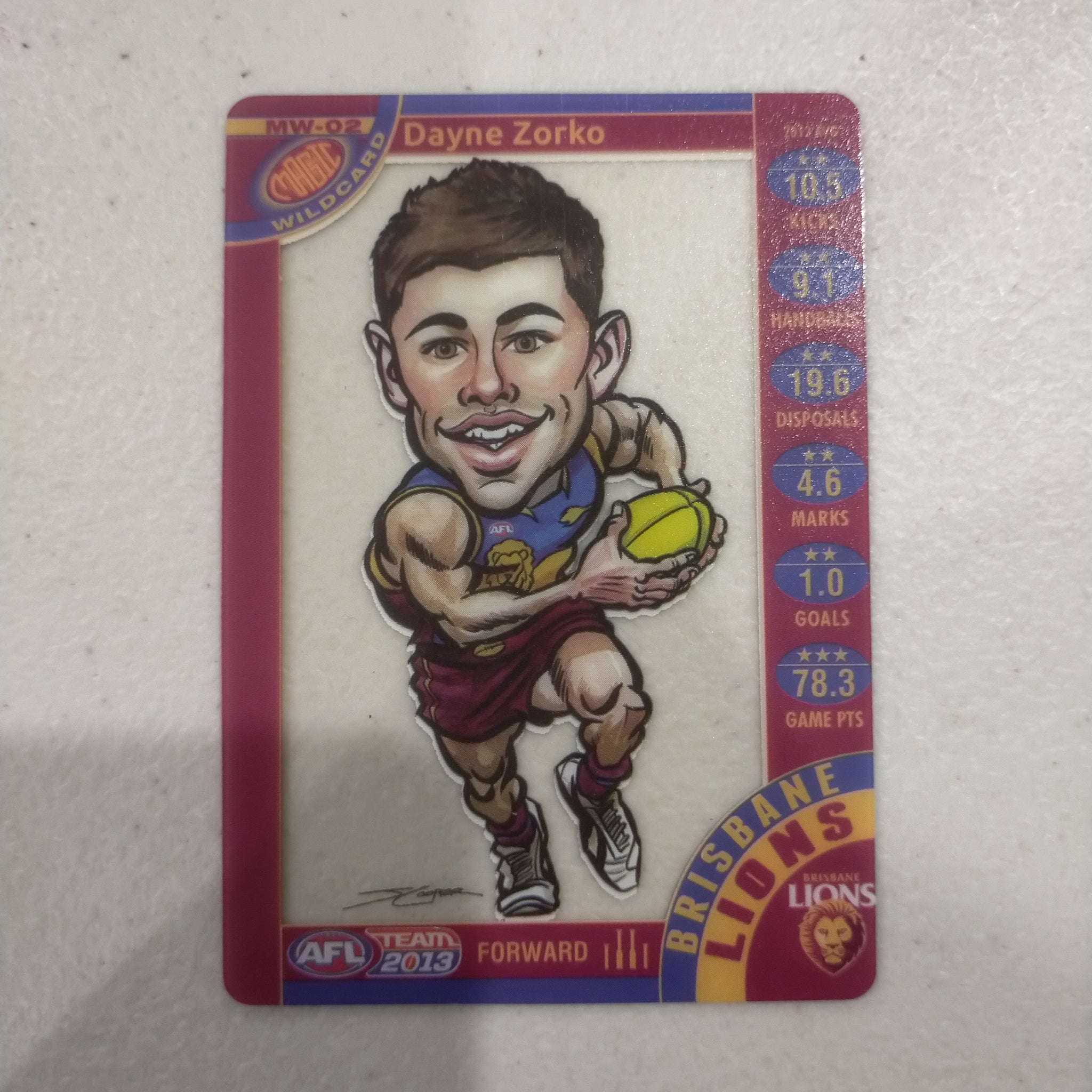 2013 Teamcoach Magic Wildcard Dayne Zorko Brisbane MW-02