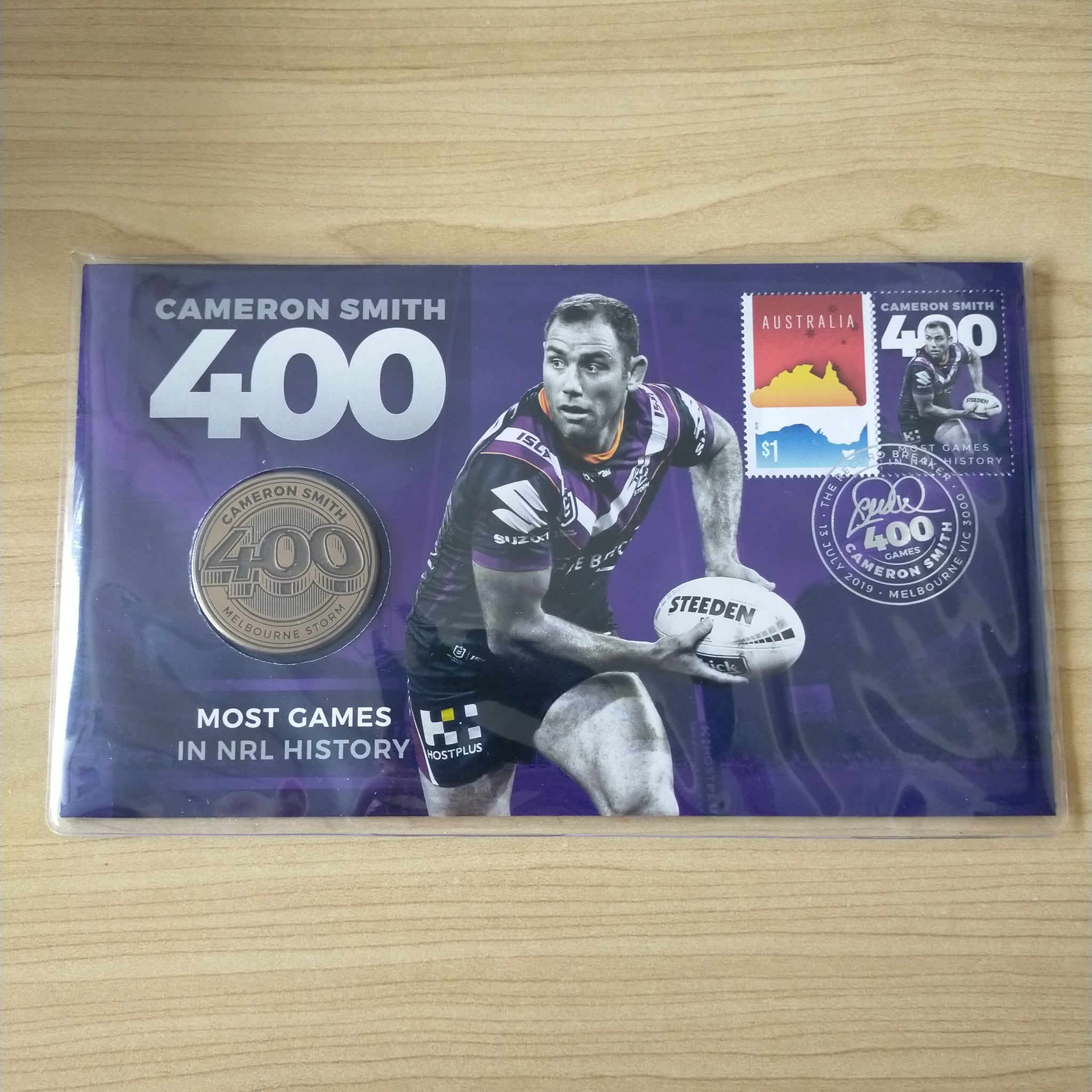 2019 Australia Post Cameron Smith 400 Games NRL Medallion PNC 1832/2019