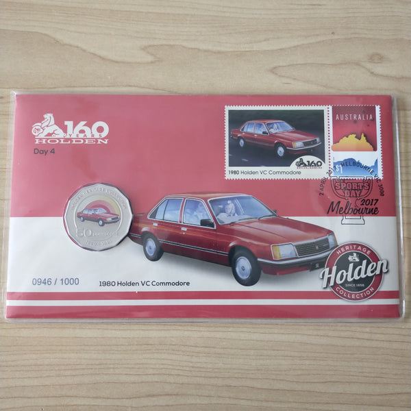 2017 50c Heritage Holden 160 Years of Holden Set of 4 Limited Edition PNCs Melbourne Show