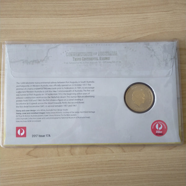 Australia 2017 $1 Trans-Australian Railway 1917-2017 Limited Edition PNC Perth Stamp & Coin Show 153/300