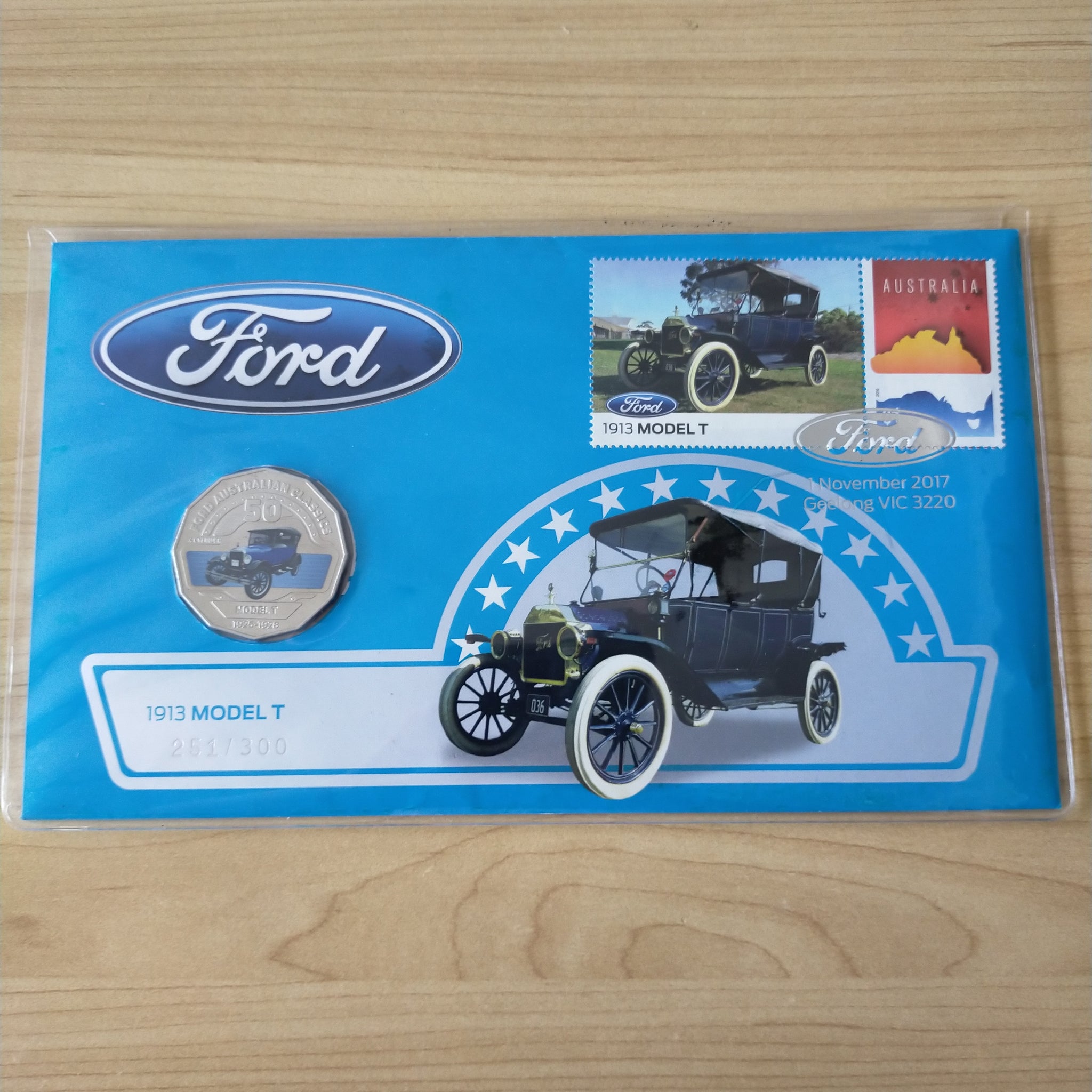 Australia 2017 Coloured 50c Ford 1931 Model T Car Limited Edition PNC 251/300
