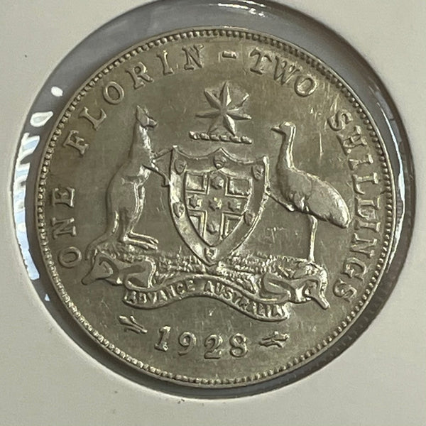 Australia 1928 2/- Florin aEF