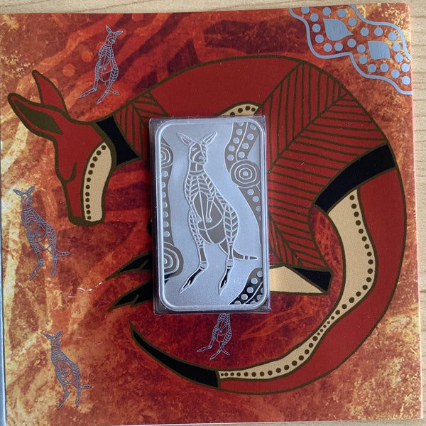 Australia 2009 Perth Mint $1 Kangaroo Dreaming 1oz Silver Square Coin