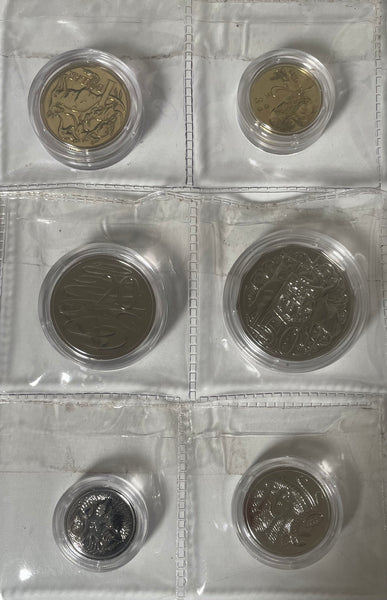 Australia 2004 5c, 10c, 20c, 50c, One Dollar $1 & $2 Two Dollar uncirculated set coins