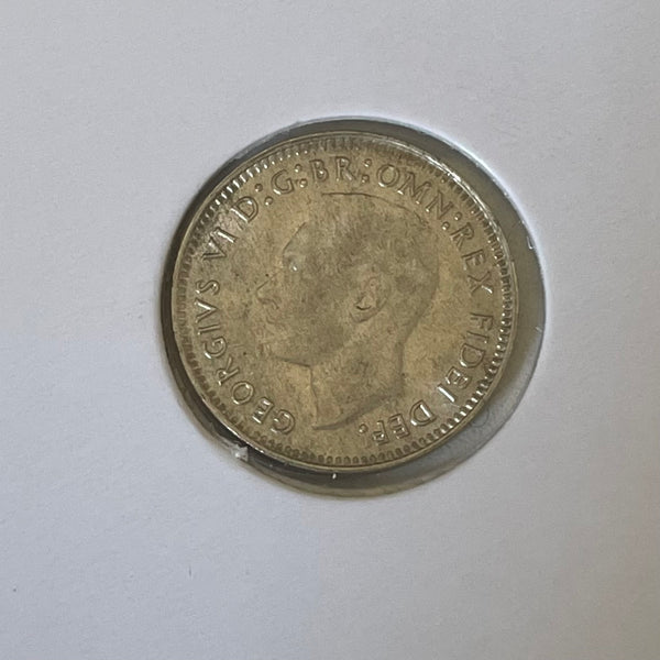 Australia 1951 Melbourne Mint 3d Threepence Silver Coin Uncirculated