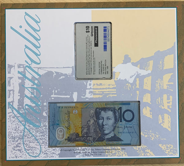 1995 $10 Evans Fraser Polymer Note WM serial folder