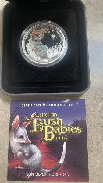Australia 2011 50c  Perth Mint Australian Bush Babies Bilby 1/2oz Silver Coin