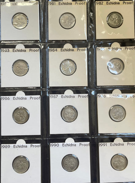Australian 1966-2016 5c Proof Coin Collection