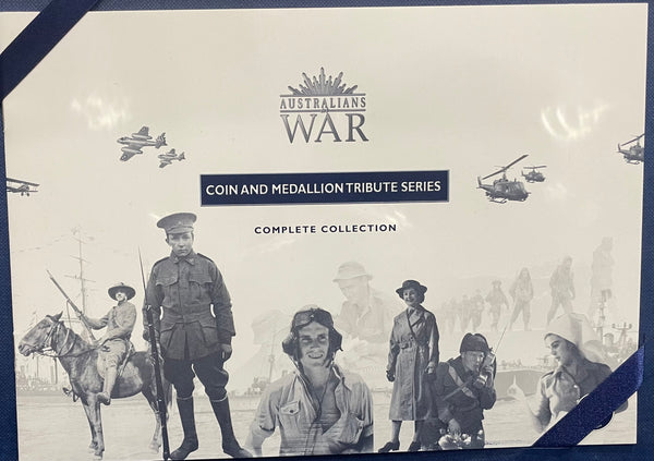 Perth Mint 2003 Coin & Medallion Tribute Services Complete Australians at War in Presentation Box