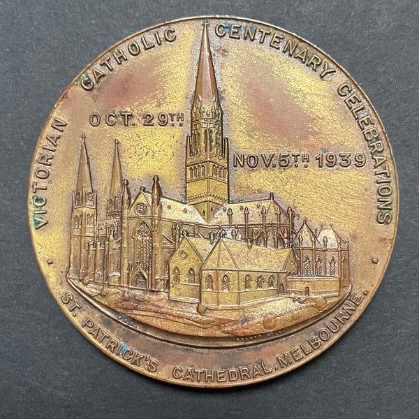 Australia 1939 Victoria Catholic Centenary Celebrations Commemorative Medallion