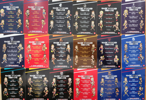 2024 AFL Teamcoach Complete set of 18 Magic Wildcard Tributes