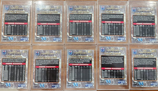 1994 Dynamic Rugby League Series 2 Supporters Choice Gold Card Set(10)-RARE