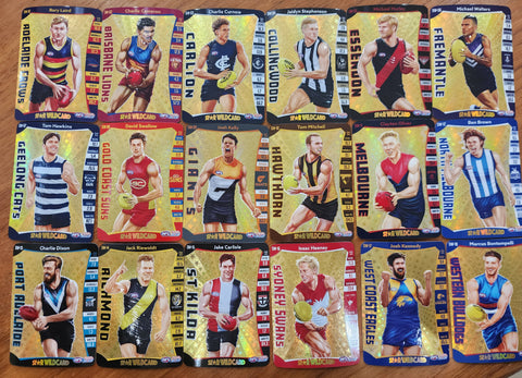 2019 AFL Teamcoach Star Wildcard Complete Set of 18 Cards