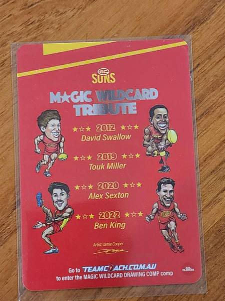 2024 AFL Teamcoach Magic Wildcard Tribute Gold Coast Suns MWT - 08