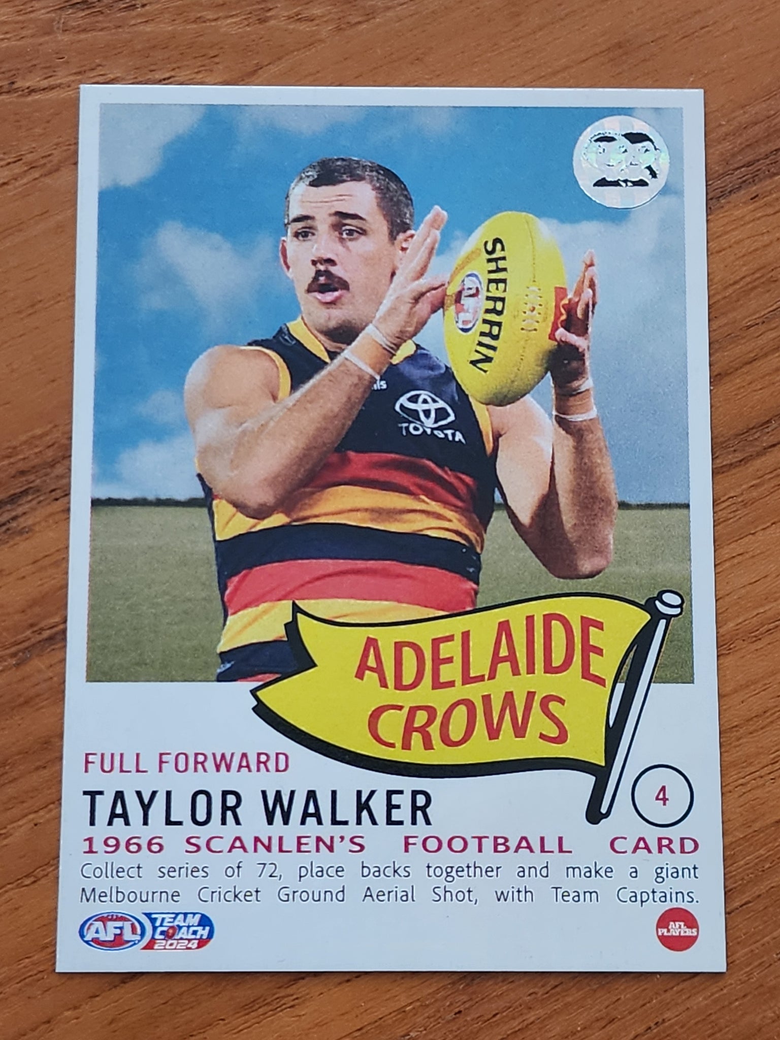 2024 AFL Teamcoach 1966 Scanlen's Retro Football Card Taylor Walker Adelaide #4