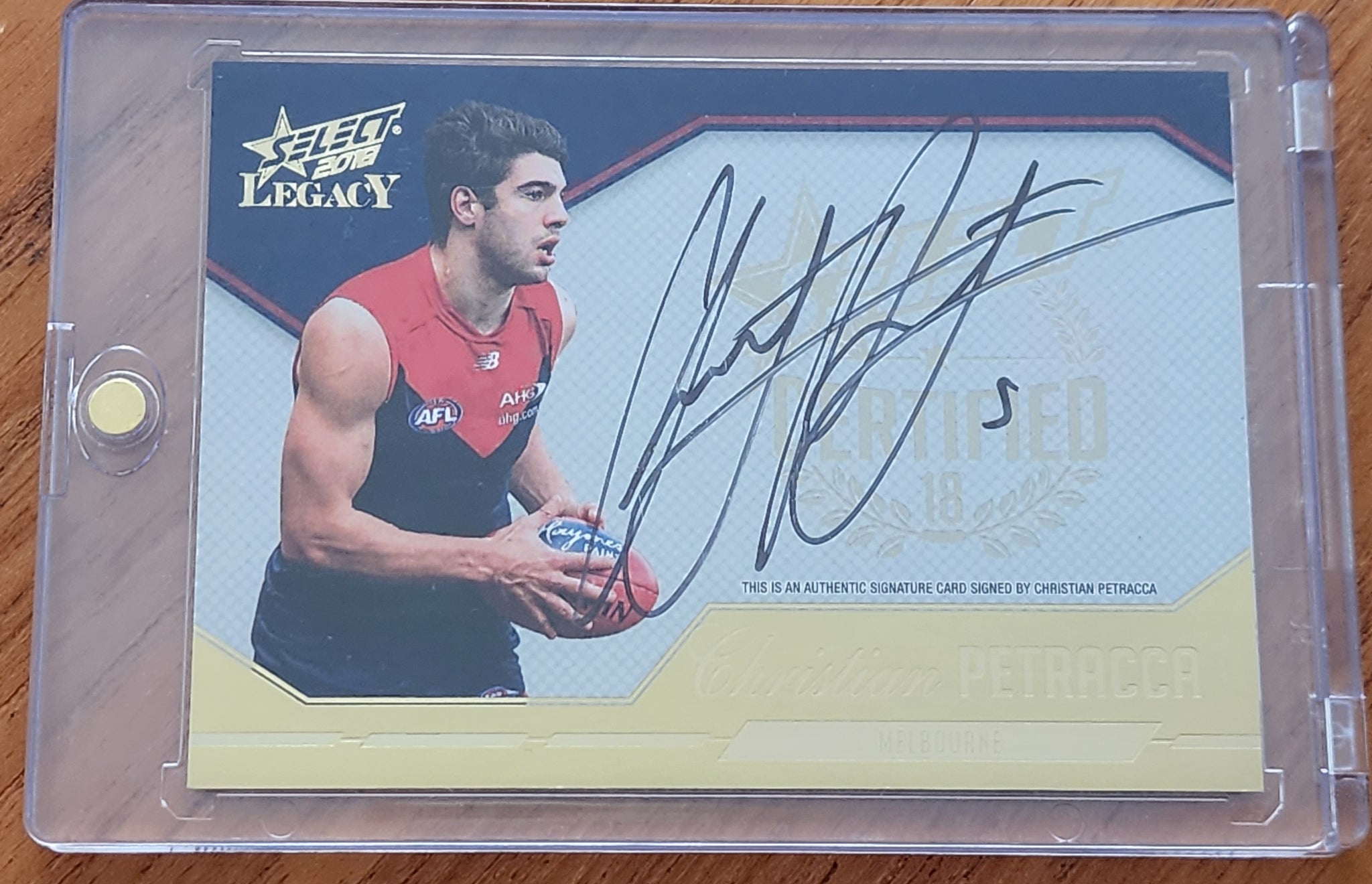 2018 AFL Select Legacy Certified Signature Christian Petracca 112/180