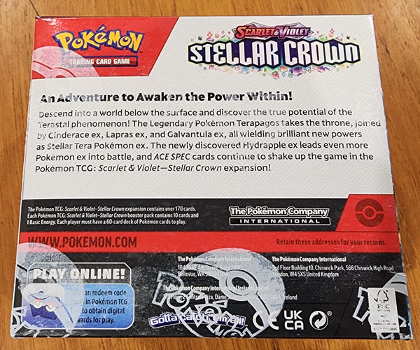 Pokemon TCG Scarlet and Violet Stellar Crown Booster box