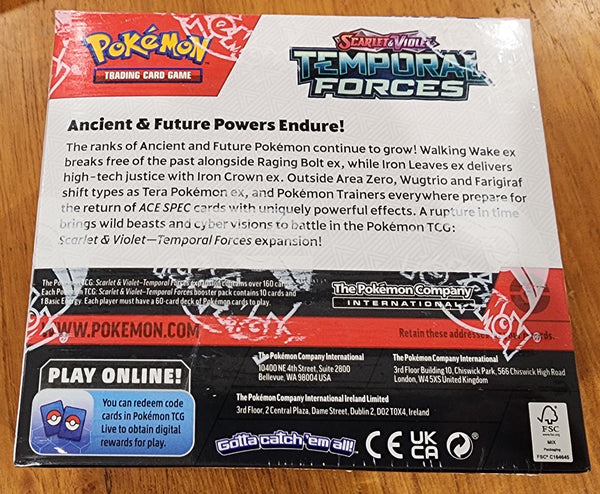 Pokemon TCG Scarlet and Violet Temporal Forces Booster Box