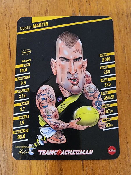 2024 AFL Teamcoach Star Wildcard SW-14 Dustin Martin Richmond