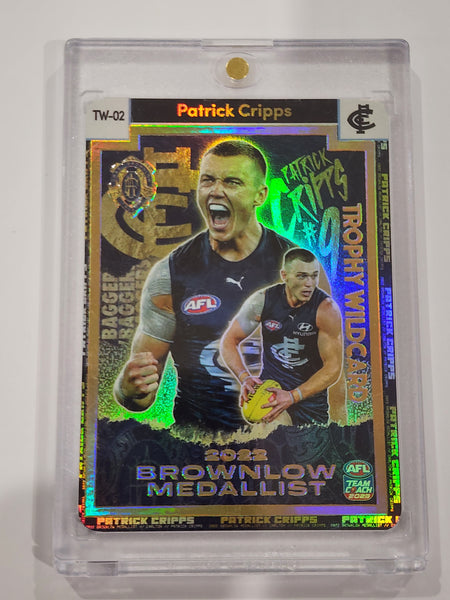 2023 AFL Teamcoach Gold Trophy Wildcard Brownlow Medallist Patrick Cripps Carlton TW-02