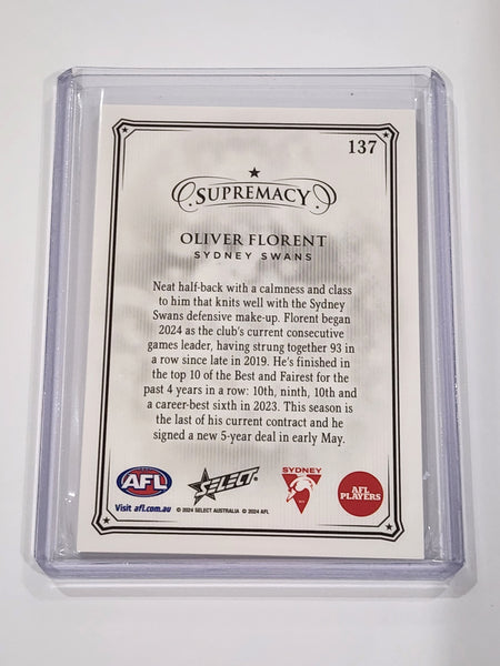 2024 AFL Select Supremacy Oliver Florent Sydney 17/35