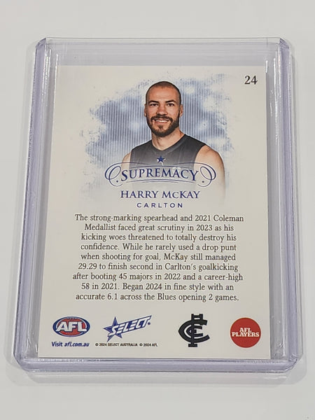 2024 AFL Select Supremacy Harry McKay Carlton LOW 10/65