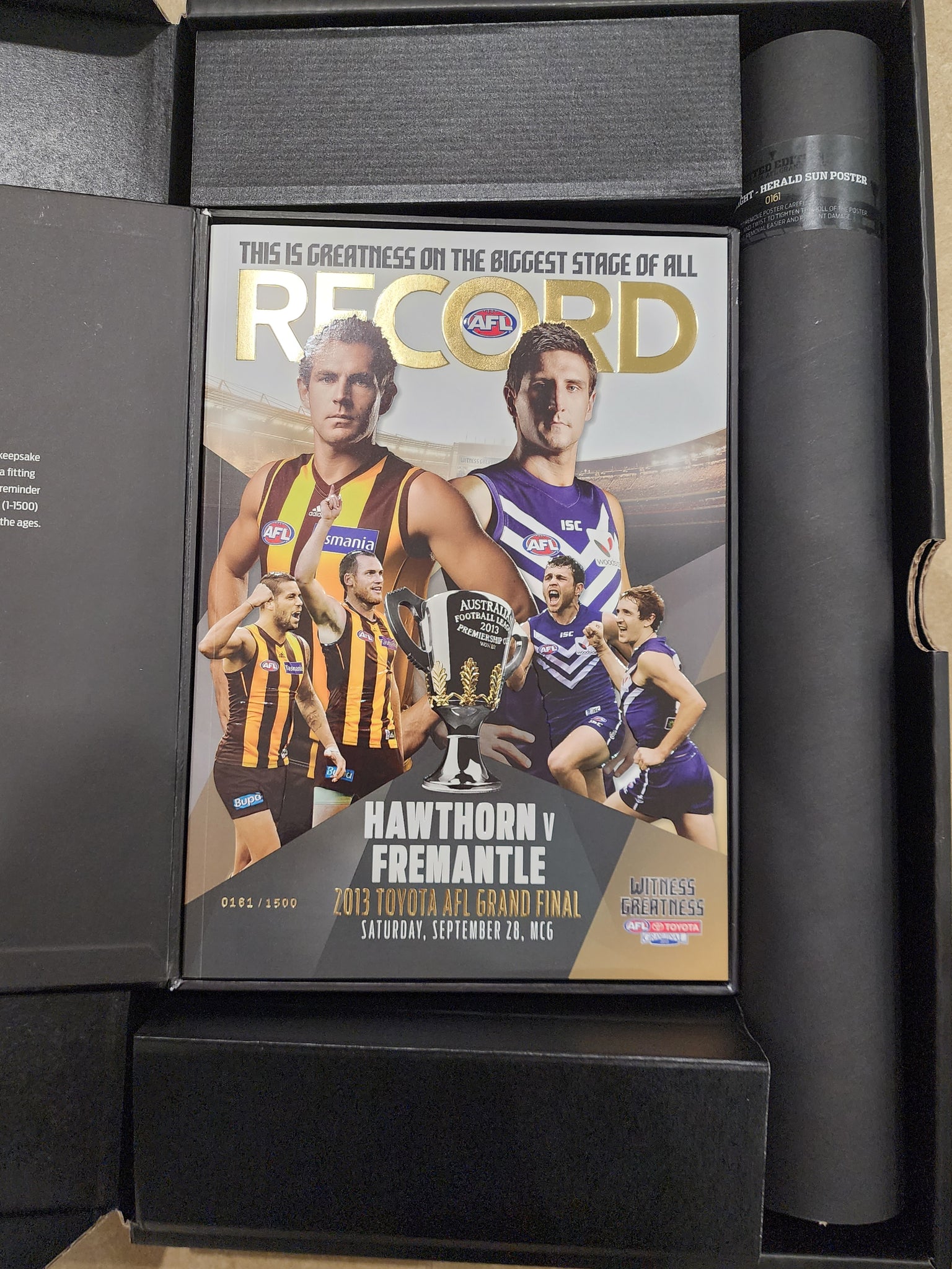 Limited Edition 2013 Toyota AFL Grand Final Record and Poster