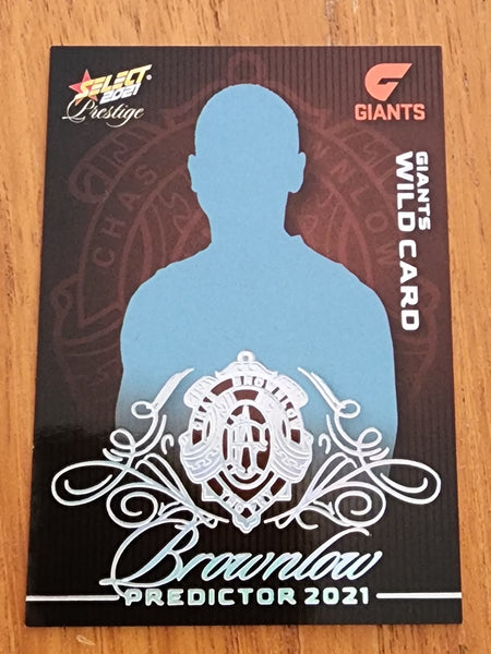 2021 AFL Select Prestige Giants Wildcard Brownlow Predictor 2021 33/60