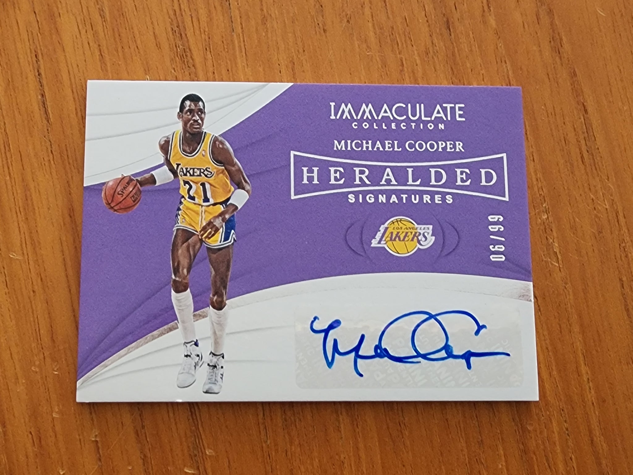 2018-19 Panini Immaculate Collection Basketball Michael Cooper Lakers  Heralded Signatures LOW 6/99